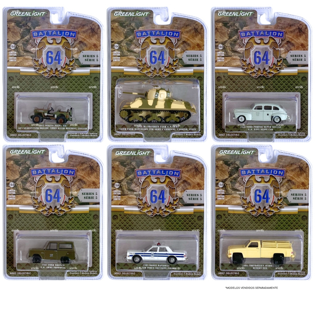 Greenlight Battalion 64 - Miniatura à Escolha - 1:64