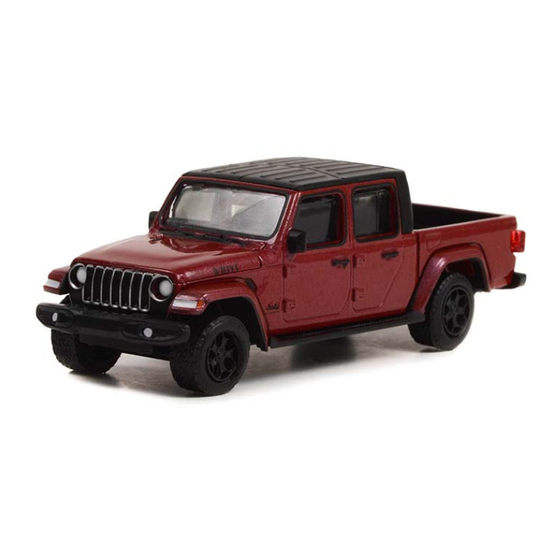MIniatura Jeep Gladiator Willys 2021 - Snazzberry - Battalion 64 Série 2 - Greenlight - 1/64