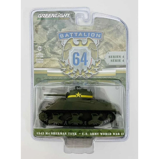 Greenlight - 1943 M4 Sherman Tank U.S. Army World War - Battalion 64