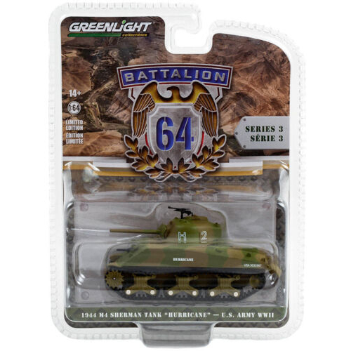 GREENLIGHT - 1944 M4 SHERMAN TANK HURRICANE - U.S ARMY WWII - BATTALION 64