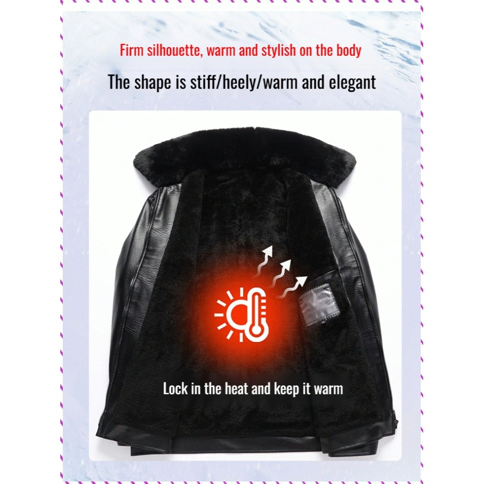 Tops Applicable Scenes Stylish Look Leather Jacket Comfortable and Breathable Thickening