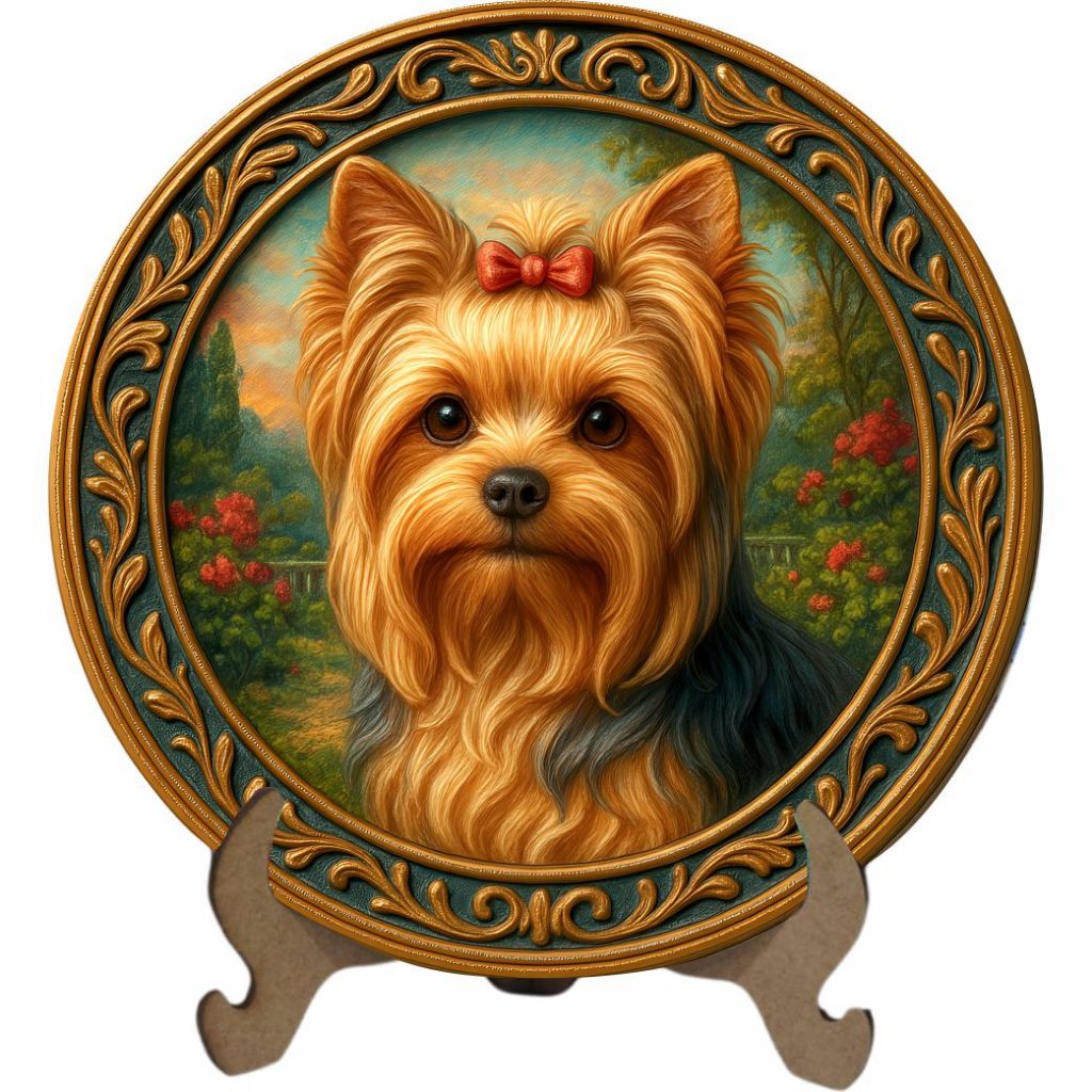 Mandala 26cm Yorkshire Terrier - Arte Estilo 3D