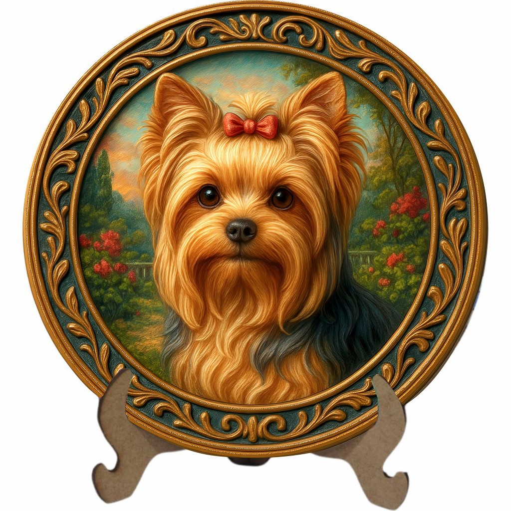 Mandala Yorkshire Terrier - Arte Estilo 3D