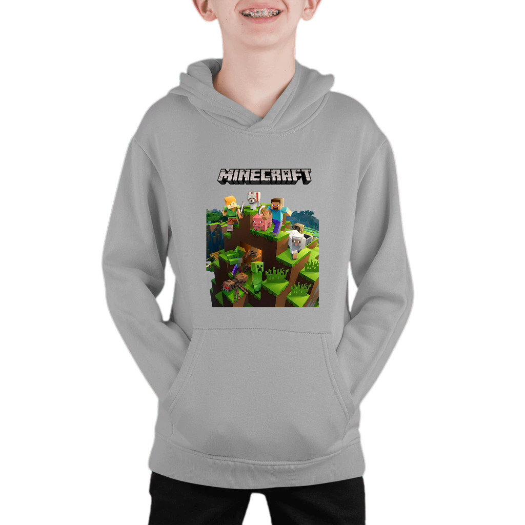 Moletom Infantil Flanelado Desenho Jogo Minecraft Casaco Gamer Super Filme