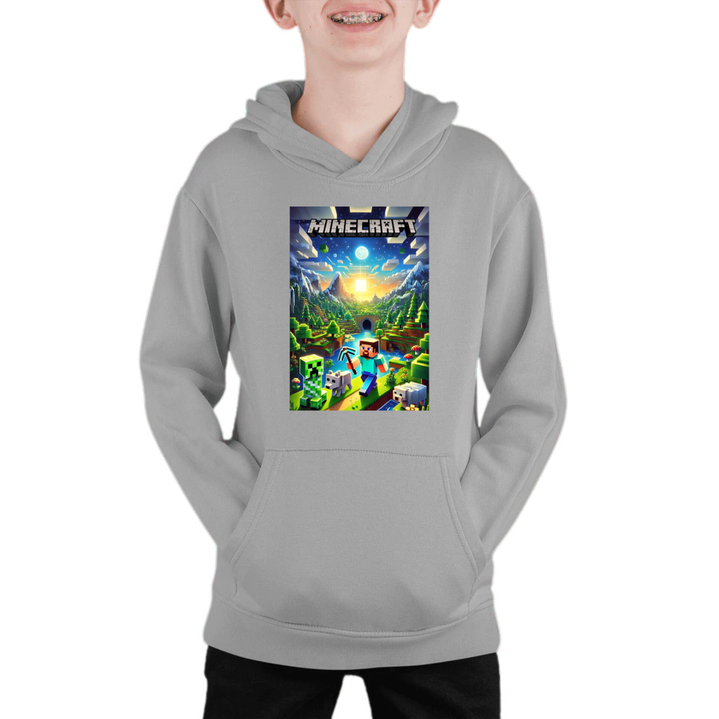 Moletom Infantil Flanelado Filme Minecraft Casaco Jogo Gamer Novo