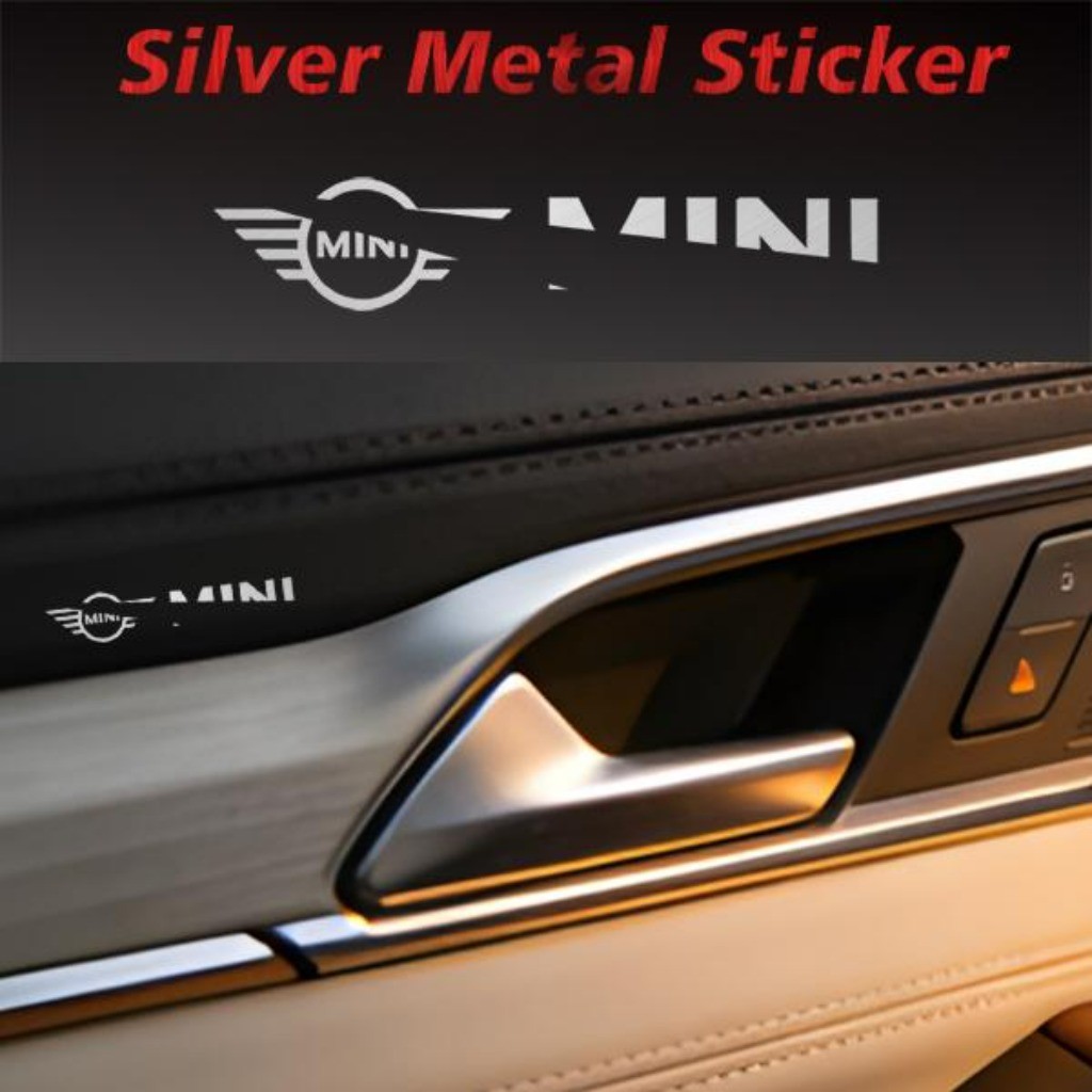 Kit 10 Peças Metálico Sticker Metal Emblema Automotivo Acessórios Automotivos For Mini Cooper One Countryman Clubman