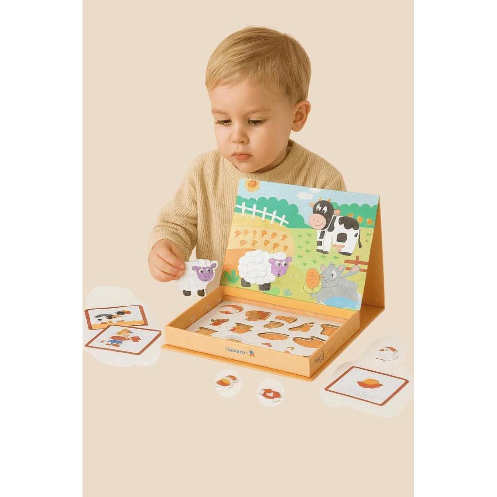 Livro Magnético Infantil Educativo Fazenda Brinquedo