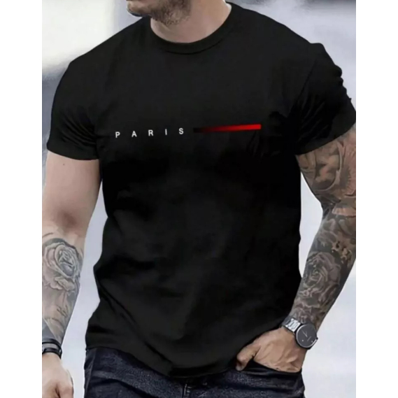Camiseta Masculina Estampa Paris Style Tecido Premium 100% Algodão