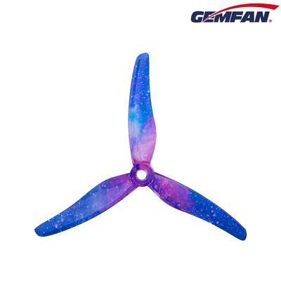 2 Pares (4 Unidades) Hélice Gemfan 51433 5 Polegadas 3 Folhas CW CCW para Drone Corrida FPV Motor Sem Escovas Peças DIY