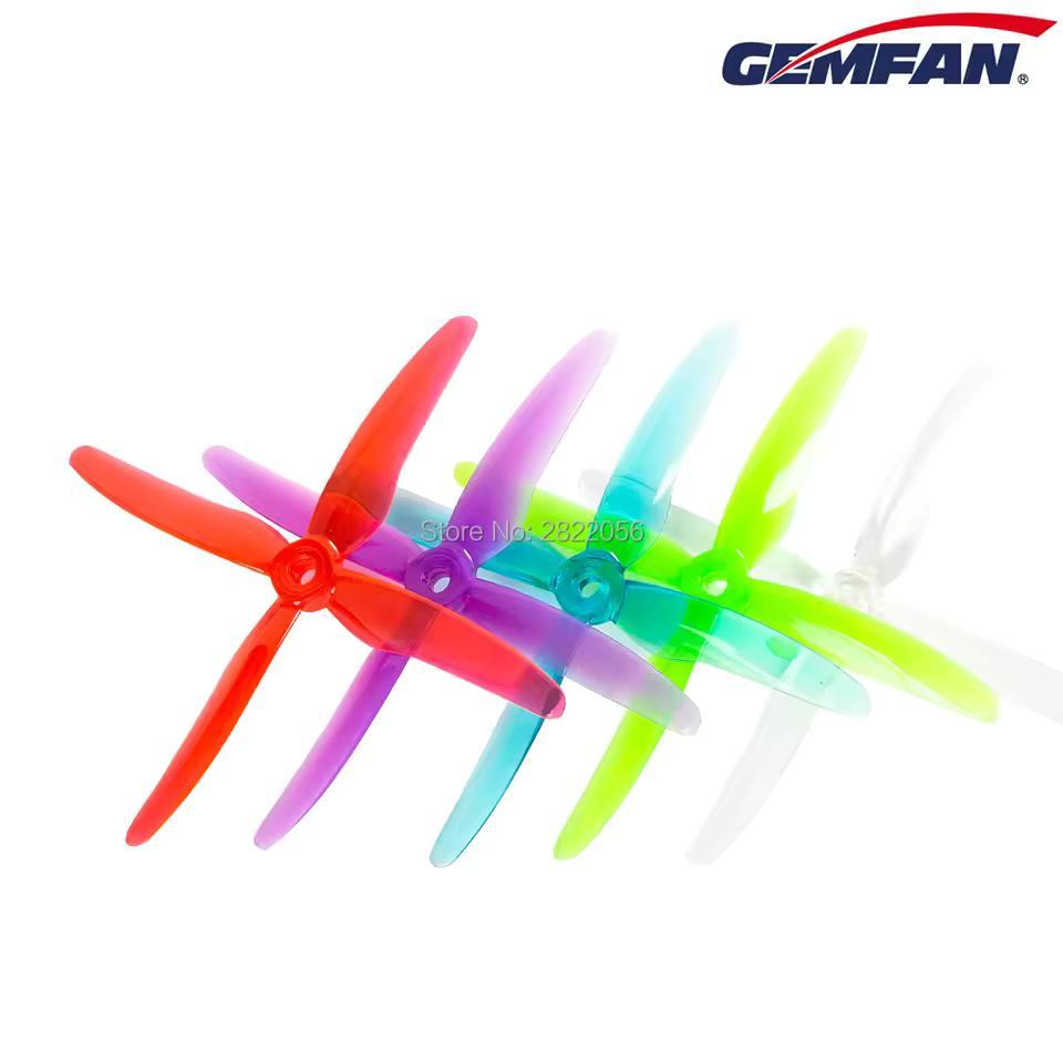 4 Pares (8 Unidades) Hélice Gemfan 51455 5 Polegadas 4 Folhas CW CCW para Drone Corrida FPV Motor Sem Escovas Peças DIY