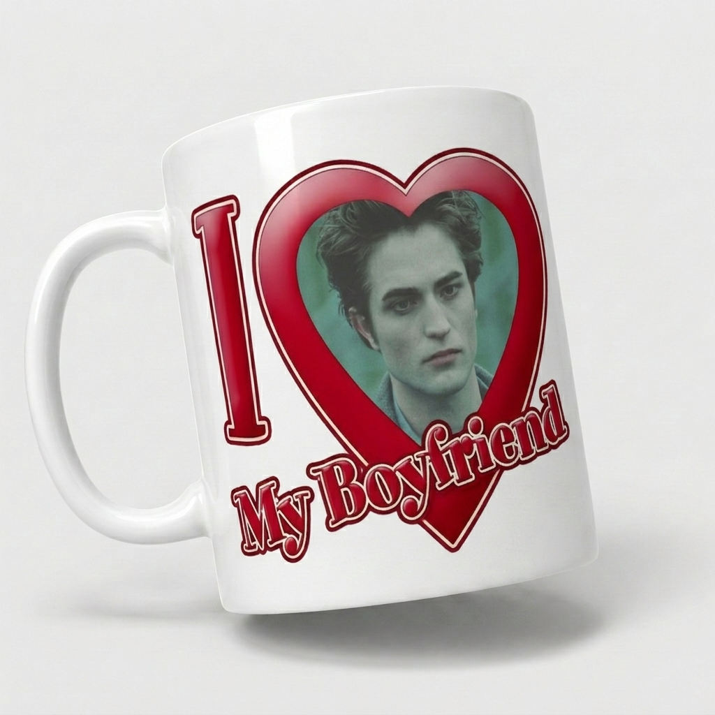 Caneca I Love My Boyfriend Crepúsculo Edward Cullen Robert Pattinson