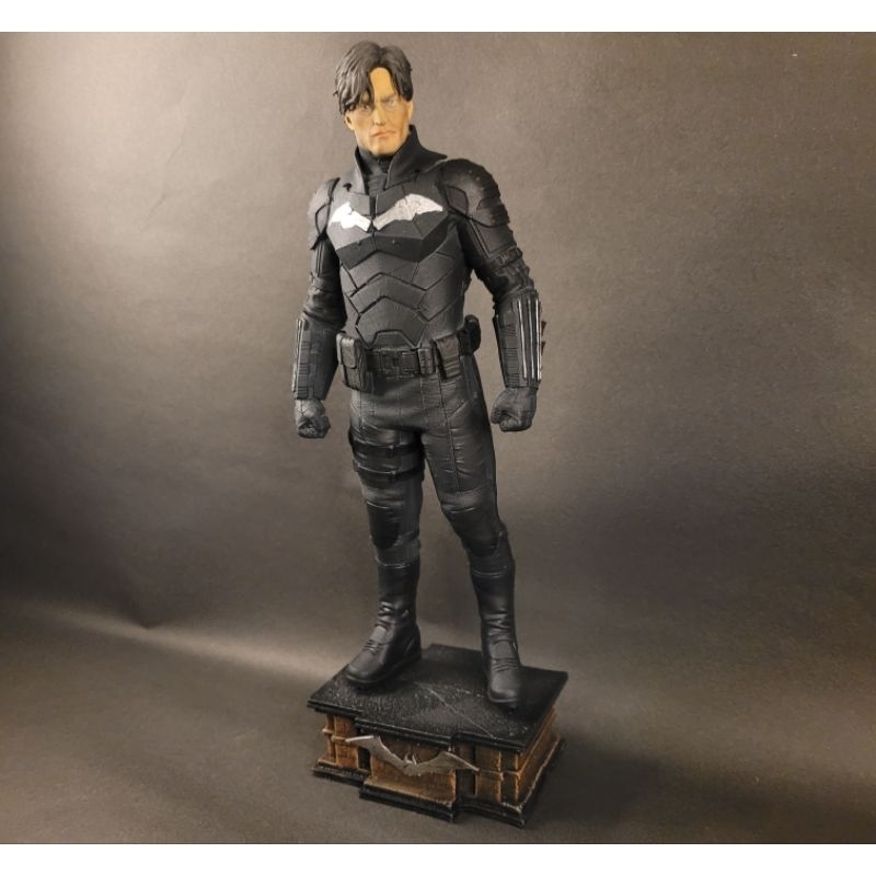 Batman-Figure-2 cabeças-Robert Pattinson-resina 3D