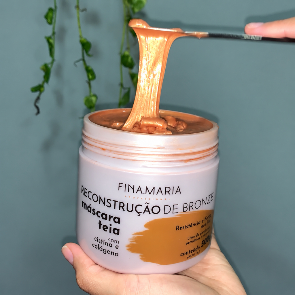 MEGA RECONSTRUÇÃO EFEITO TEIA BRONZE - MÁSCARA DE ALTO IMPACTO - FINA.MARIA PROFESSIONAL