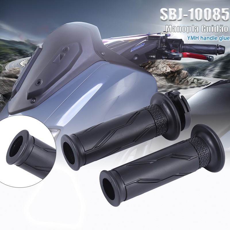 Manopla de Guidão YMH SBJ-10085 Preta para Yamaha NMAX 155, Y15 e LC135 Throttle Grip Handle