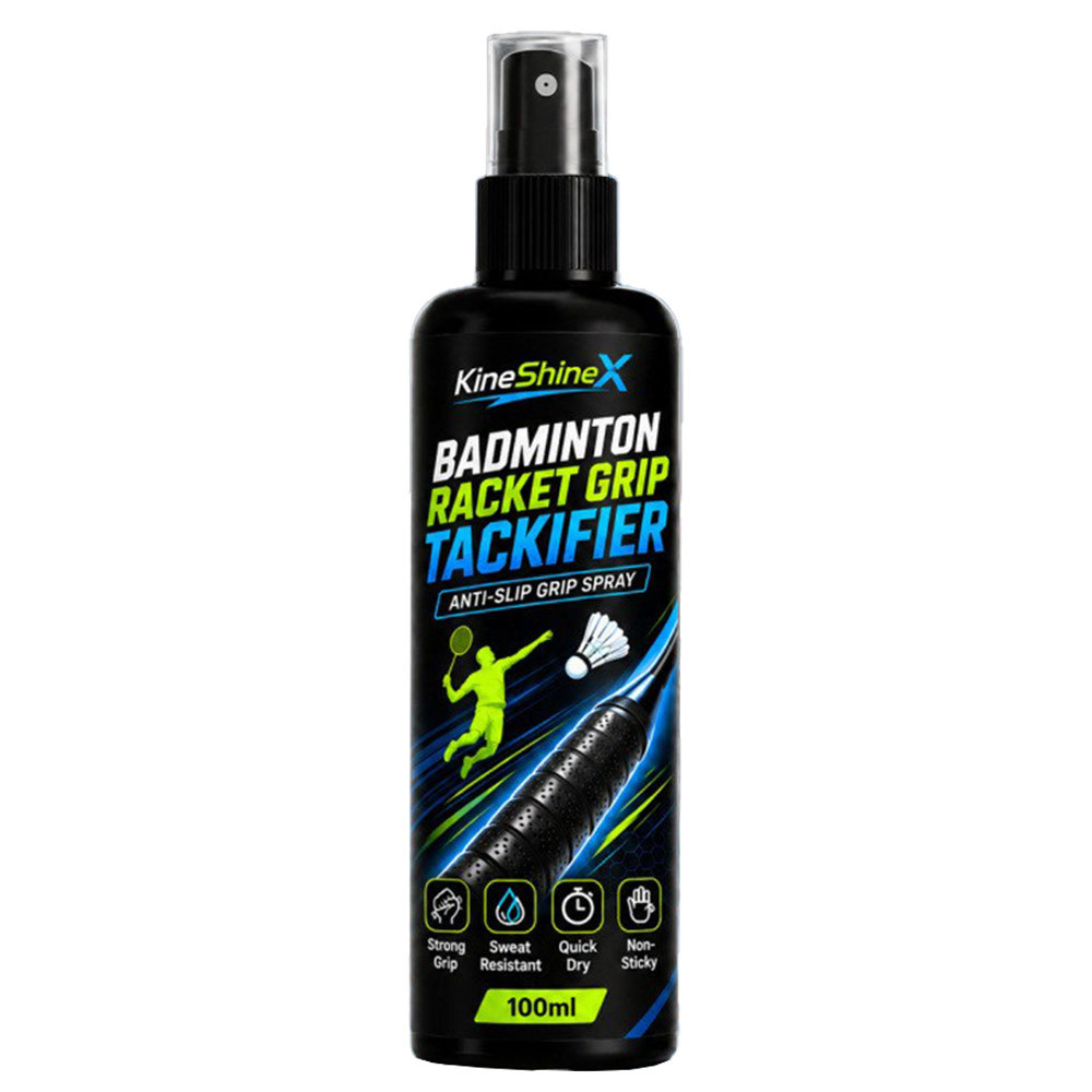 KineShineX Badminton Racket Grip Tackifier, Spray Bottle Agent, For Racket Handle Care During Sports Practice