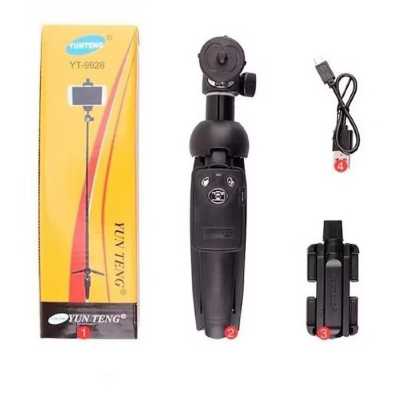 Bastão Pau De Selfie E Tripe Bluetooth Para Celular E Câmera YT 9928 YUNTENG