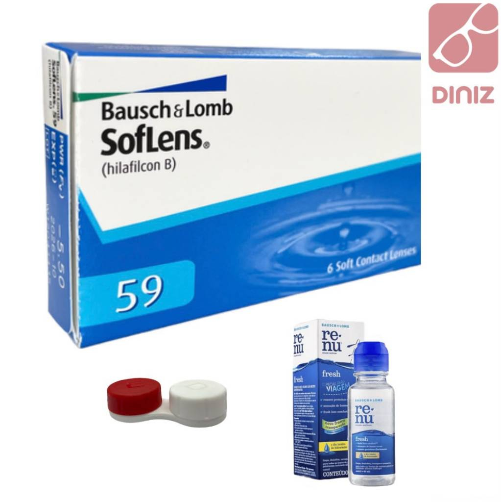 Lente De Contato Soflens 59 Com Grau - Bausch Lomb