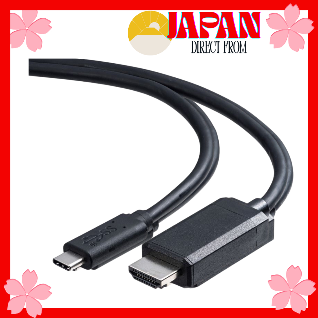 【Direct from Japan】SANWA SUPPLY USB Type-C to HDMI Cable 4K 60Hz Adapter Cable Black KC-ALCHD