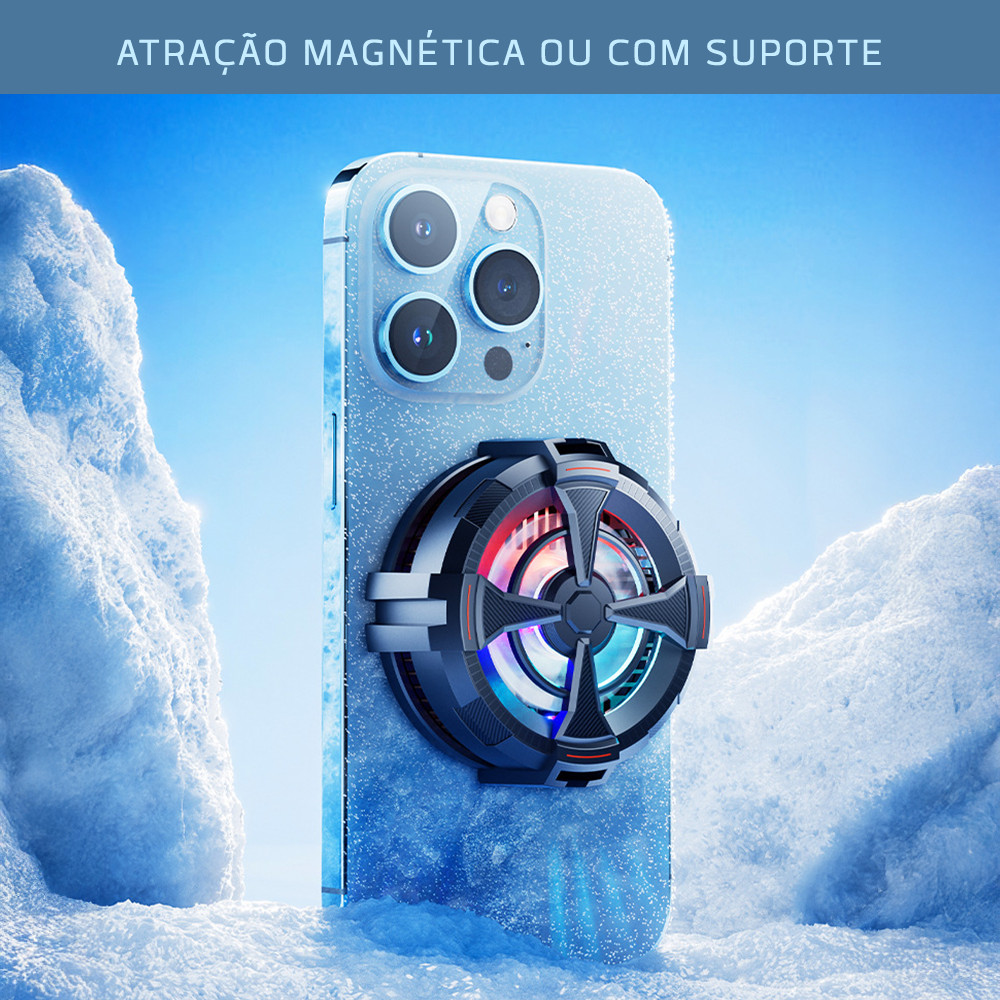 AL12 Pro Black Shark Magnético e Suporte Cell Phone Cooler Resfriador De Celular RGB Portátil Móvel