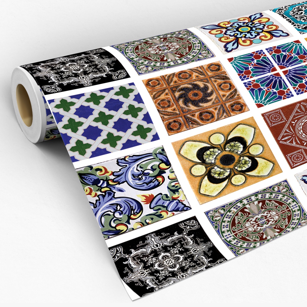Papel De Parede Para Cozinha E Azulejo E Pia Retrô Portugal Mosaico Lavável Decoração 3 Metros
