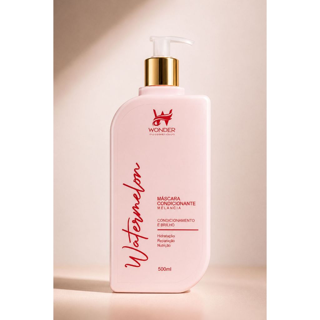 Máscara Condicionante Watermelon Wonder Cosmetics Nutrição e Maciez 500ml