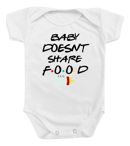Body Roupa Bebê Presente Mimo Papai Mamãe Friends Share Food