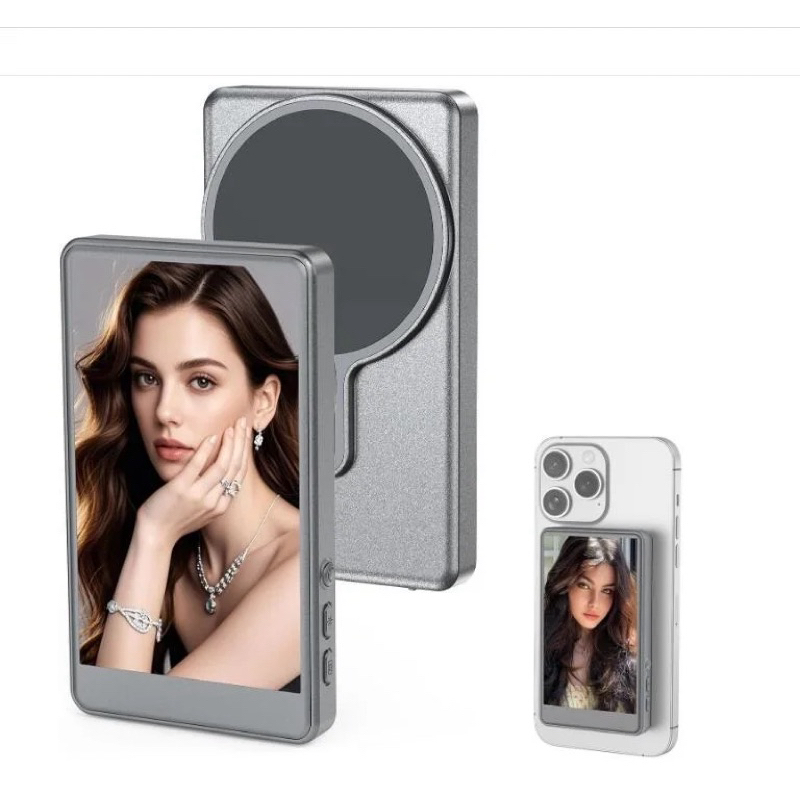 Selfie Magnético com Espelhamento de Tela + Controle Bluetooth