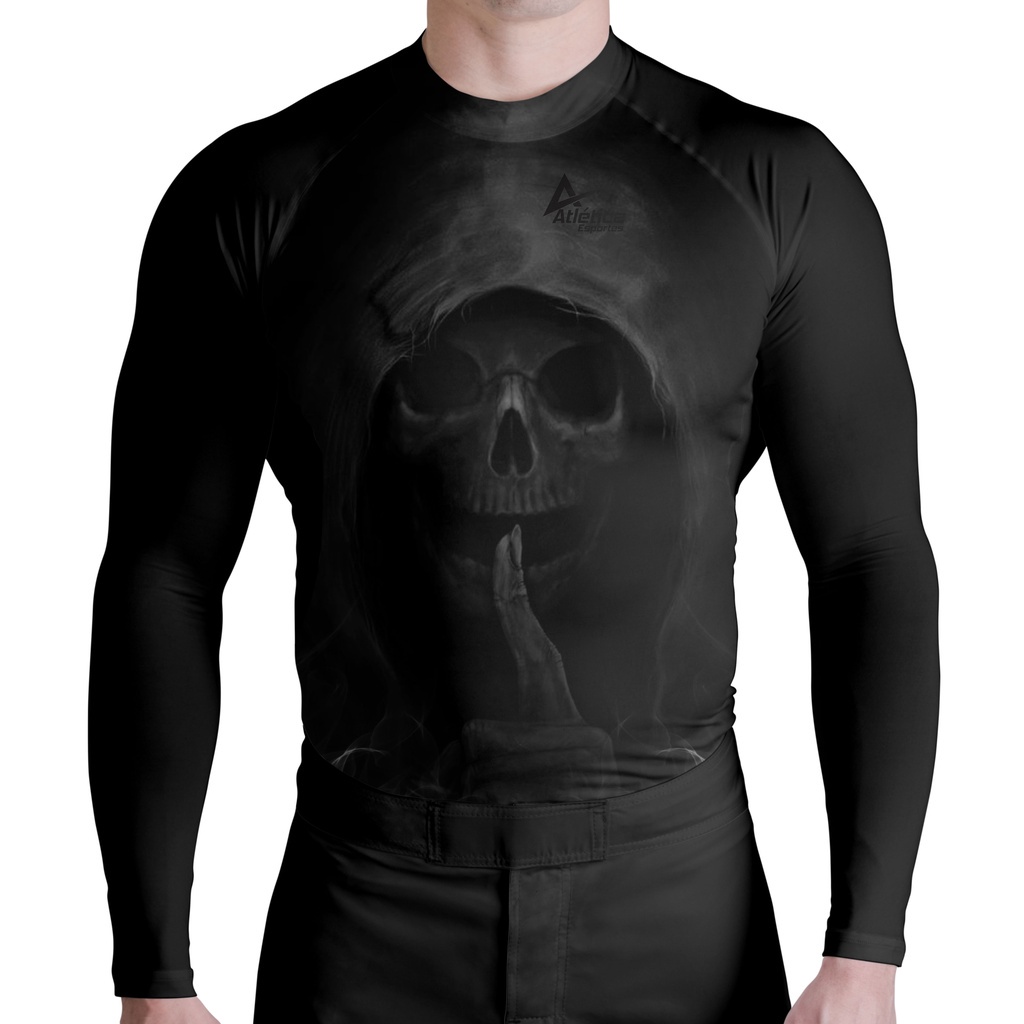 Rash Guard Masculina Camisa Jiu Jitsu No-Gi Skull Ceifador Manga Longa