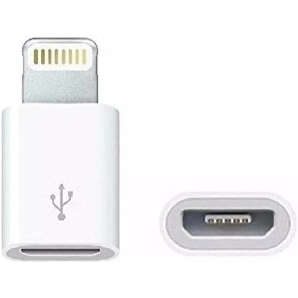 ADAPTADOR OTG ENTRA MICRO USB V8 SAI CONECTOR COMPATÍVEL IPHONE LIGHTNING 8 PINOS