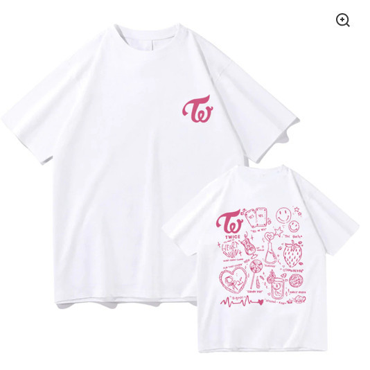 Camiseta Camisa 100%Algodão Twice Kpop Group Unissex Lançamento Envio Rápido