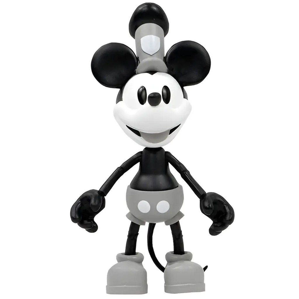 Boneco Mickey Steamboat Willie Disney 100 Anos Articulado 17cm