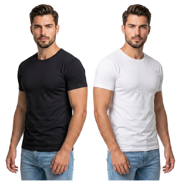 Kit 2 Camisetas Masculinas Básicas Premium Cotton Qualidade e Conforto Algodão 40.1