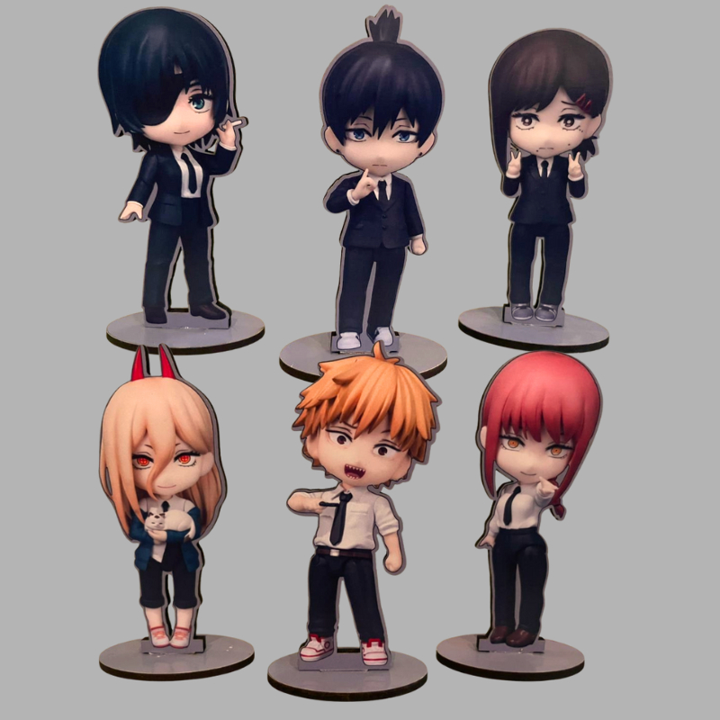 Totem Chainsaw man denji pochita makima aki himeno power demonio da serra eletrica kobeni decoração