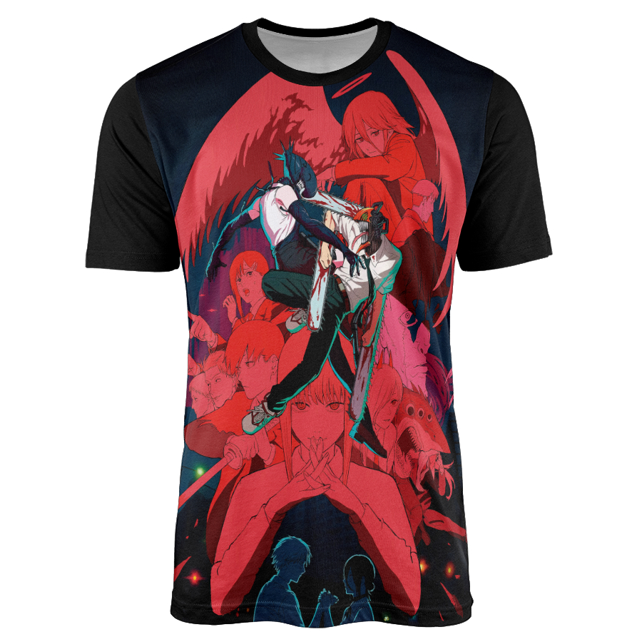 Camisa Filme Chainsaw Man Movie Reze Arc 2025 Anime Denji Pochita Makima Aki Power