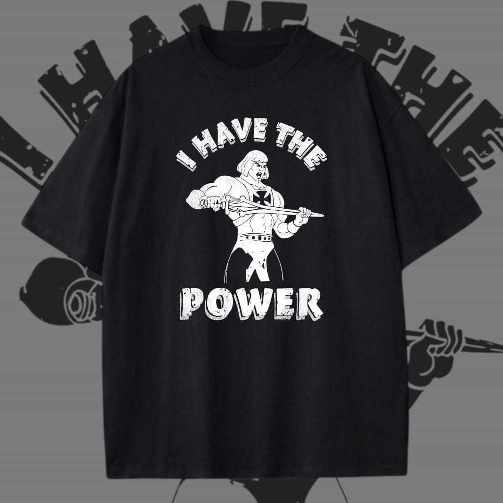Camiseta Masculina 100% Algodão He man Power Filme Lançamento Preto e Branco Estampada