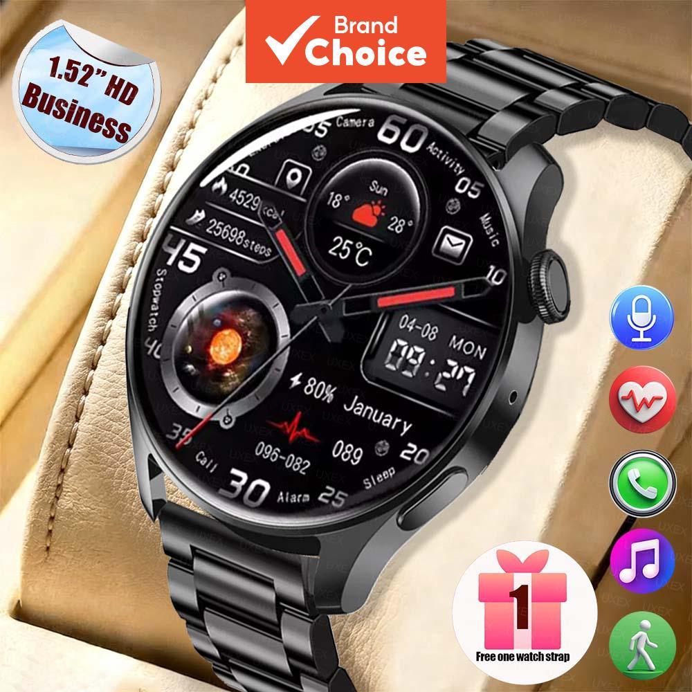 Relógio Inteligente Masculino 2026 Business com Tela HD, Monitoramento de Saúde, Chamada Bluetooth, Assistente de Voz,