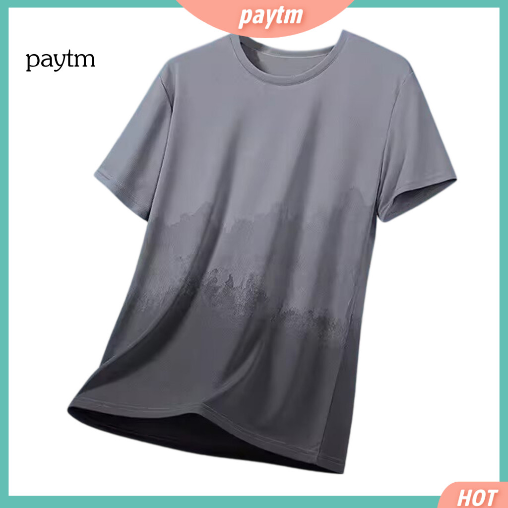 Men Shirt Casual Tops Men's Summer Breathable Short Sleeve T-shirt Loose Fit O-neck Pullover Tee Lightweight Sport Top f