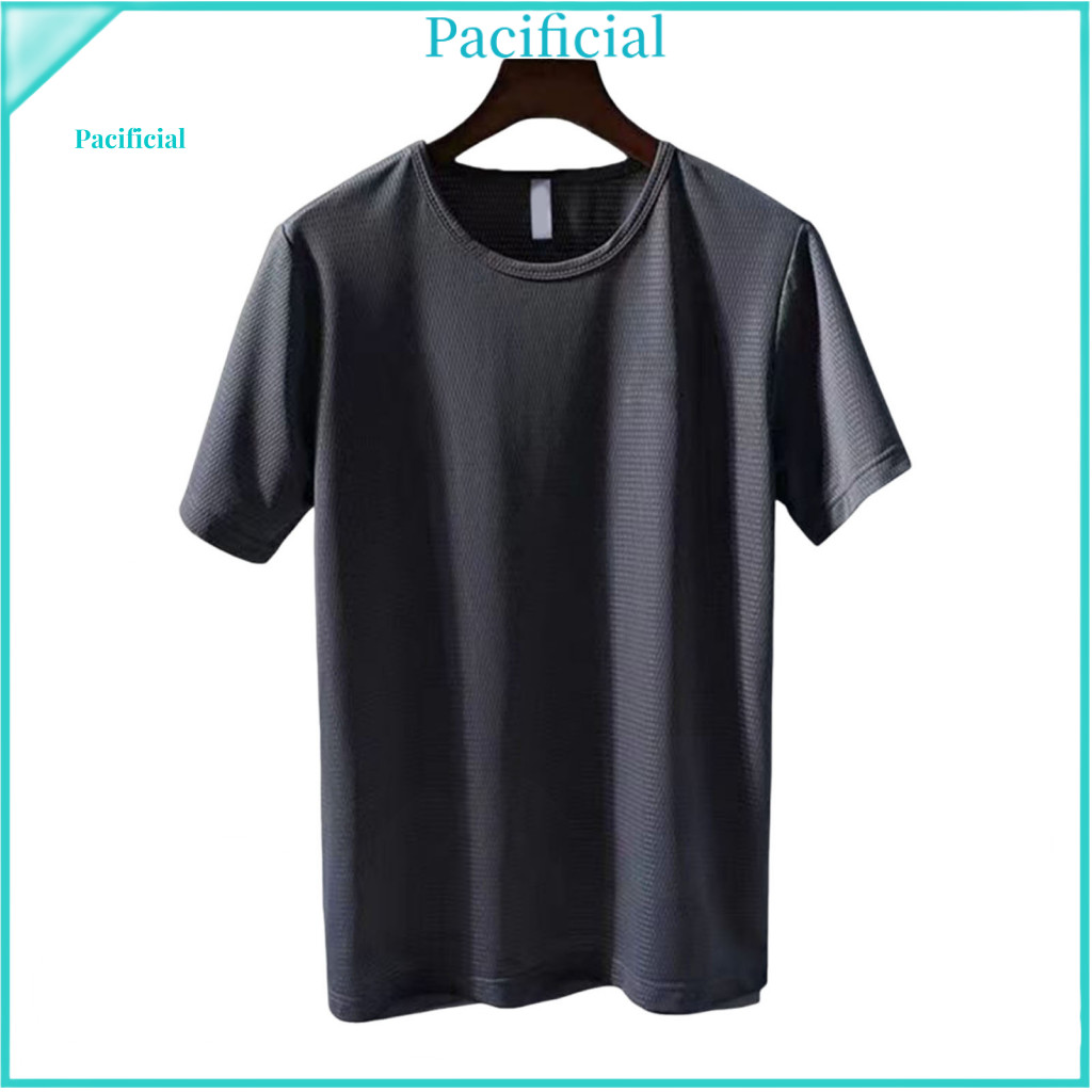 Loose Fit Casual T-shirt Lightweight Men Shirt Men's Quick-dry Mesh Breathable Sports Tee for Gym Outdoor Workout Summer