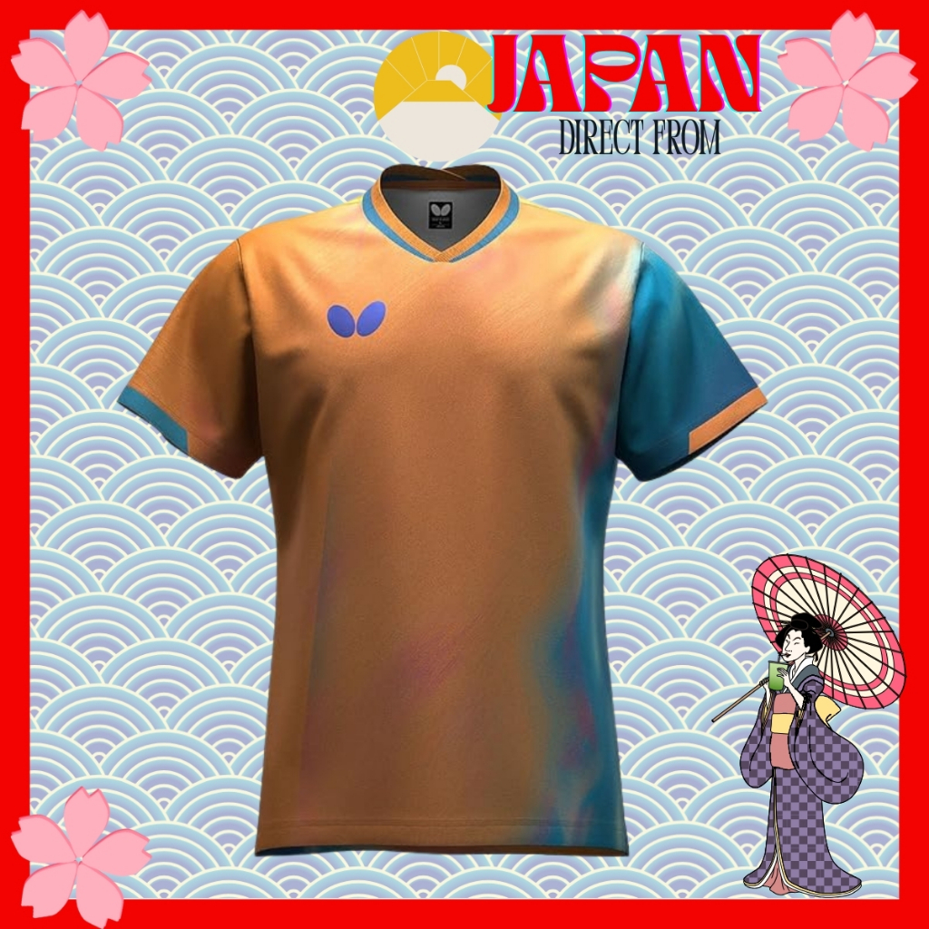 【Direct from Japan】Butterfly 47220 Table Tennis Shirt – Lightweight, Breathable, Official Sportswear
