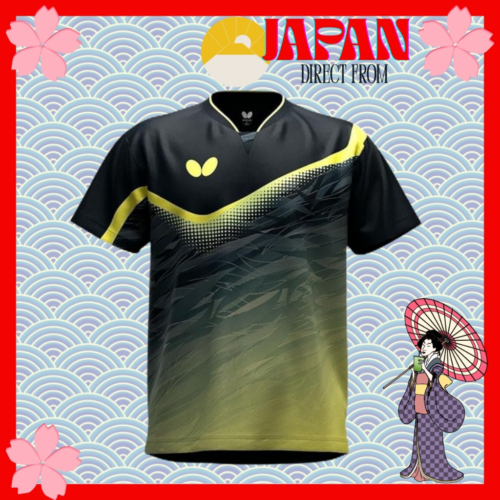 【Direct from Japan】Butterfly 47150 Table Tennis Shirt – Breathable, Lightweight Sportswear for Men & Women Players