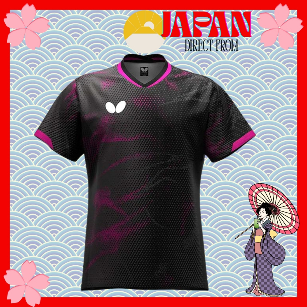 【Direct from Japan】Butterfly 47120 Table Tennis Shirt – Lightweight, Quick-Dry Unisex Sportswear for Training & Matches