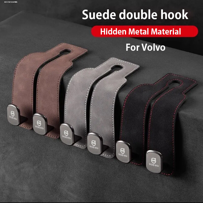 Gancho para Carro Volvo, Acessório para Interior de Carro, Suporte para Bolsa, Gancho Duplo para Volvo S80 XC60 S40 XC40