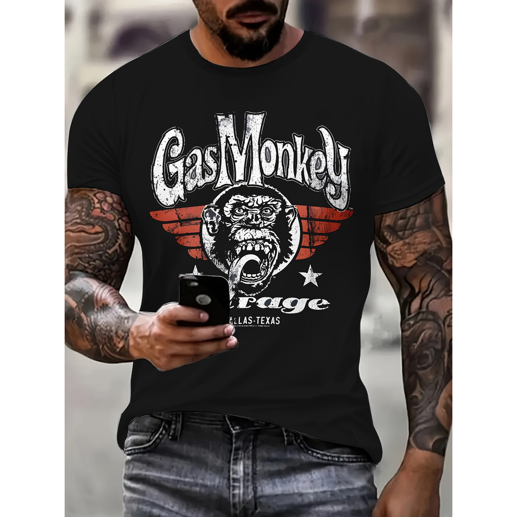 Camiseta Masculina Camiseta  3D Print Serie Tecnica Luxo Estampada Confortável Moderna Estilosa Verão