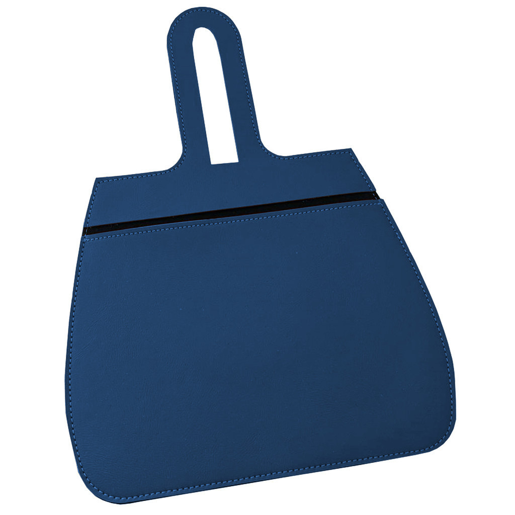 Porta Lixo Azul Lixeira Para Carro Couro Sintético