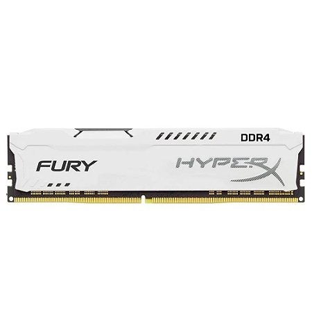 Memória HyperX Fury 8GB DDR4 2400MHz Branca Desktop