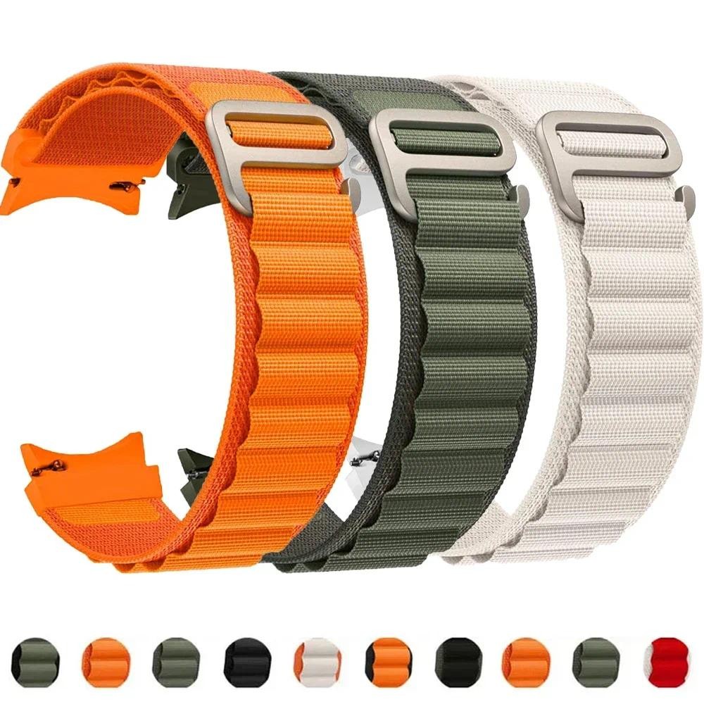 Esporte Alpino Loop Para Samsung Galaxy Watch 7 6 44mm 40mm Clássico 43mm 47mm Banda G-hook Pulseira De Náilon Relógio 5