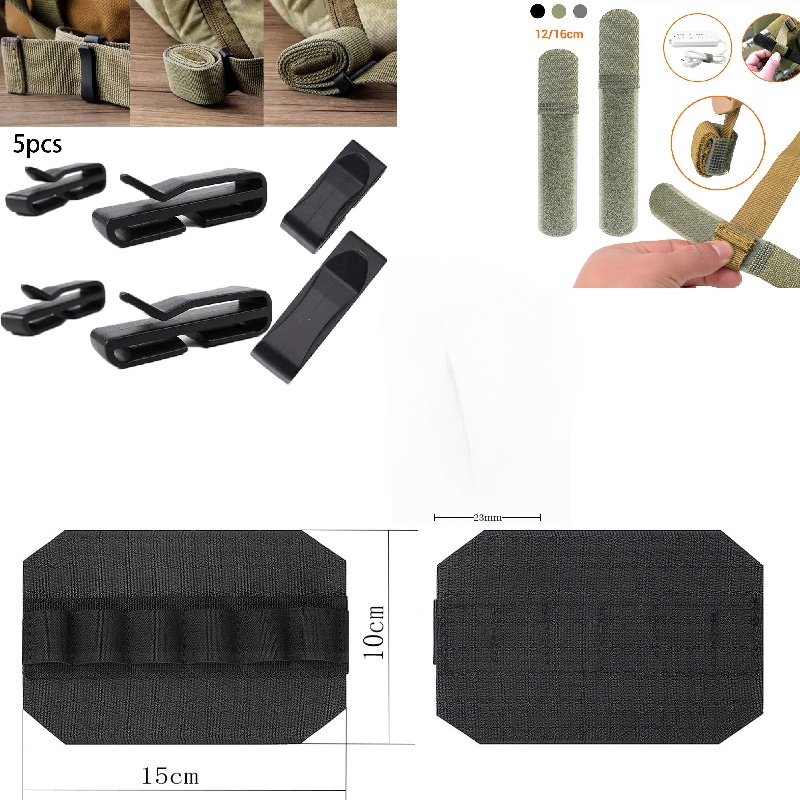 LUC Molle Elastic Loop Panel Hook and Organizer Inserir Mosquetão Acessório Para Mochila Esportiva Exterior Acessórios EDC