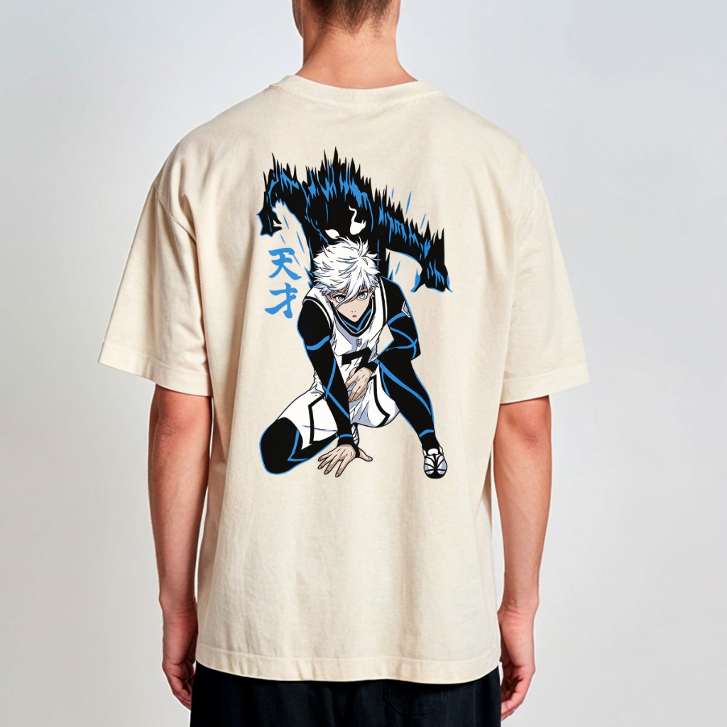 Camiseta Oversized Streetwear Blue Lock Nagi Manshine City Anime Futebol REF 2507 Home Custom