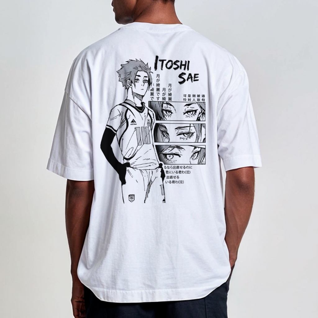 Camisa Camiseta Oversized Streetwear Blue Lock Itoshi Sae Futebol Anime Série REF 2590 Home Custom
