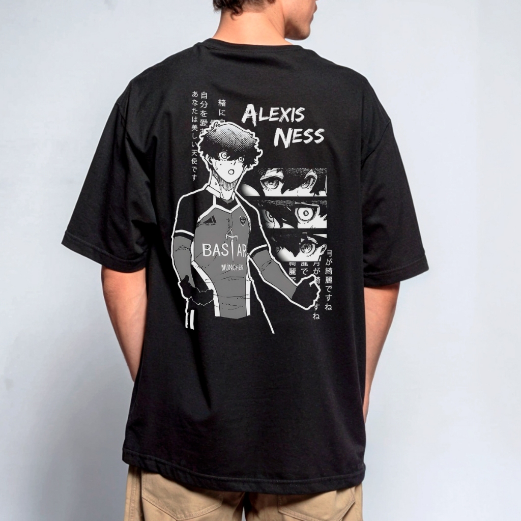 Camisa Camiseta Oversized Streetwear Blue Lock Alexis Ness Futebol Anime REF 2519 Home Custom